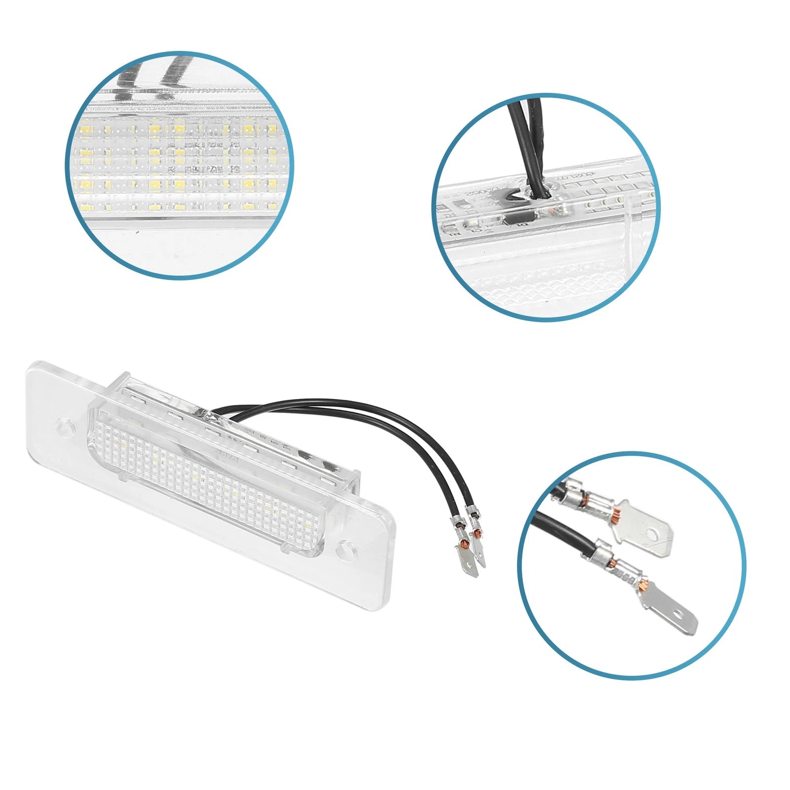 LED License Plate Light Pair White for BMW 325i (1987–1992)