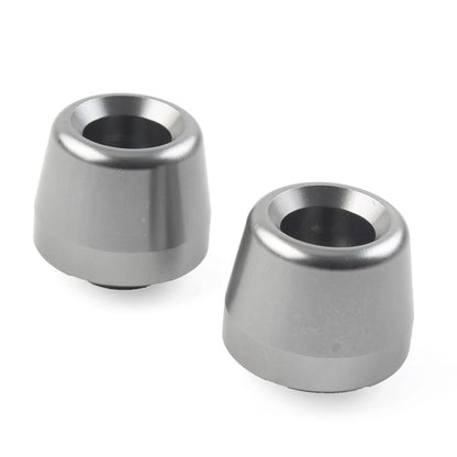 2X Handlebar Grips Bar End Slider Cap for Yamaha YZF-R1 (2015–2023) Titanium