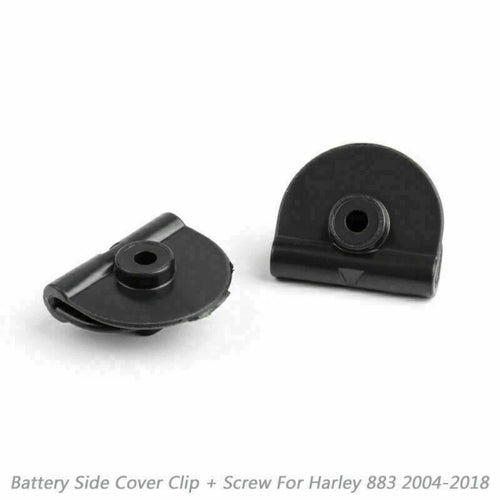 10pcs Battery Left Side Cover Clip + Screw for Sportster XL883 1200 (2004–2018)