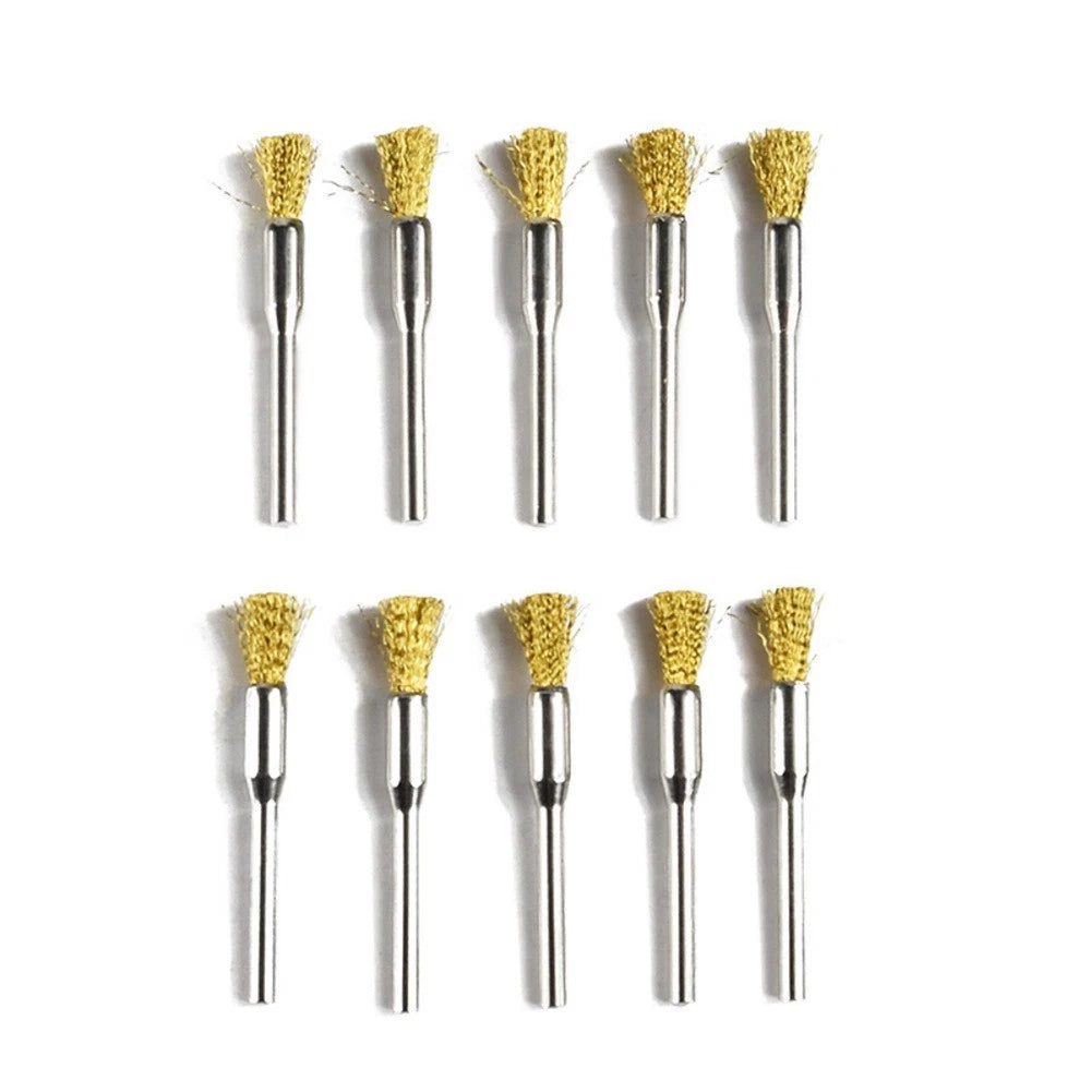 10 Pack Copper Wire Brushes for Rust Dust Removal Polishing Wheels