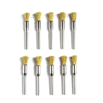 10 Pack Copper Wire Brushes for Rust Dust Removal Polishing Wheels