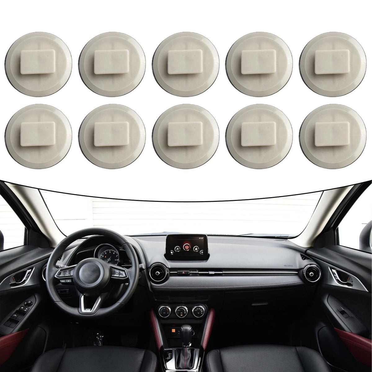 10PCS Side Skirt Sill Moulding Cover Trim Clips for Mazda Models