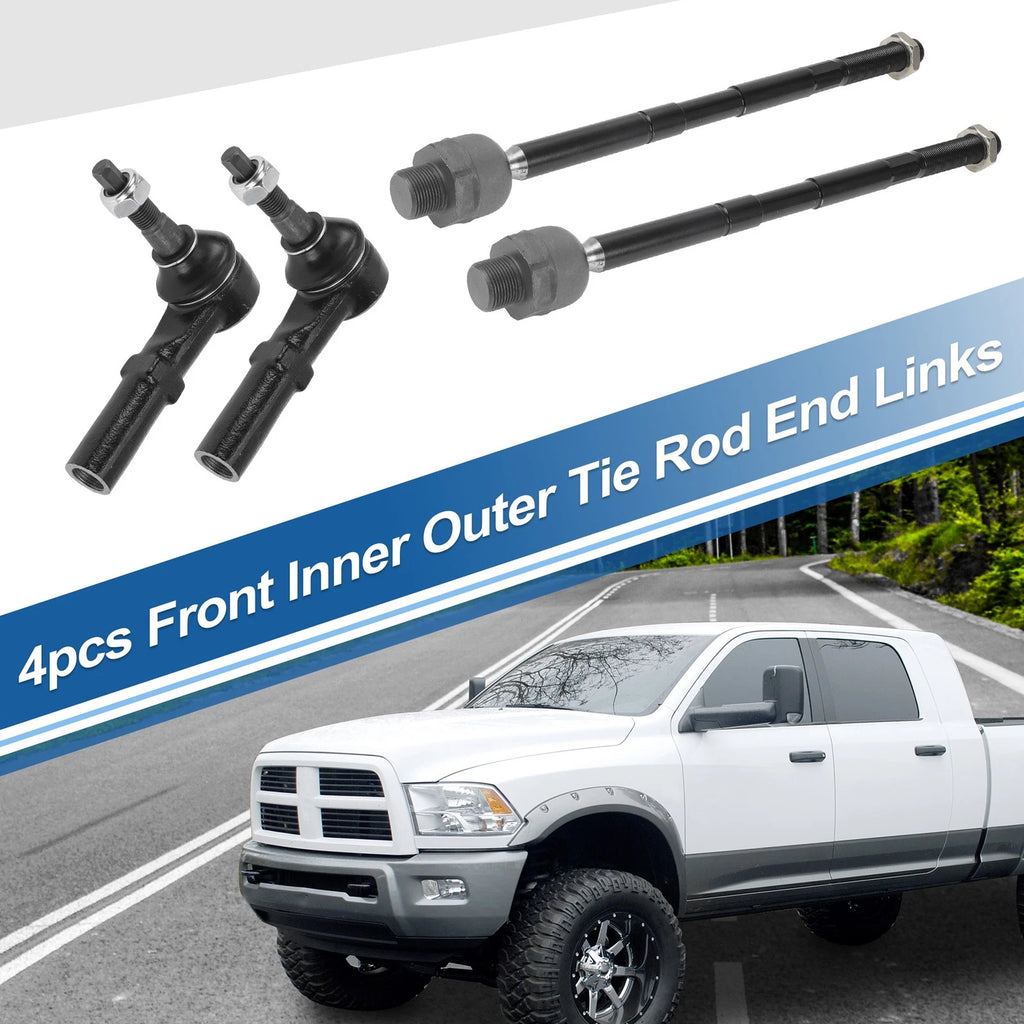 Front Inner Outer Tie Rod End Link Kit (4 pcs) for Dodge Ram 2500 (2003–2010)