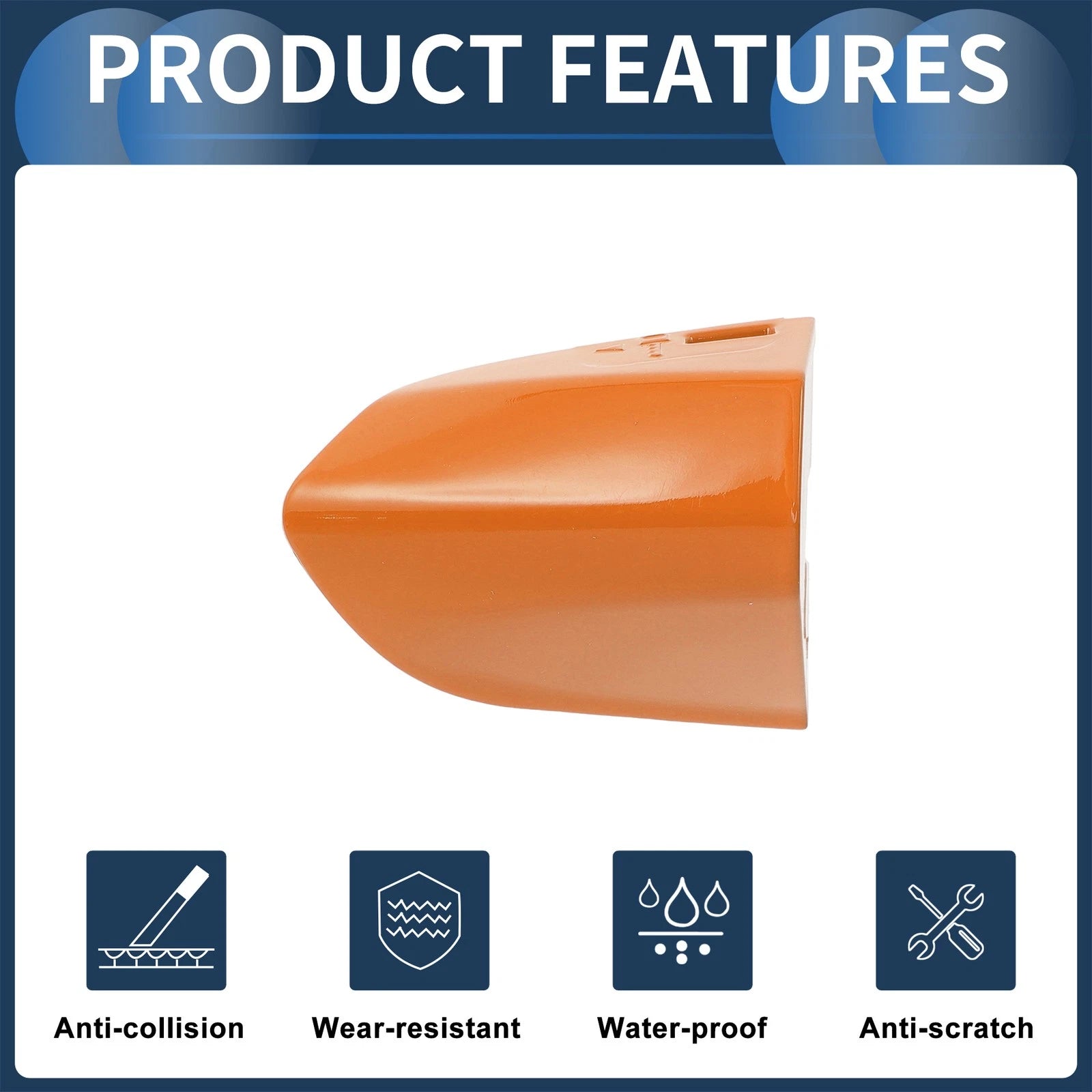 Door Handle Cover Front Left for Ford Mustang (2015–2020) ABS Orange