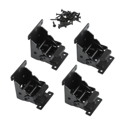Set of 4 Duty 90 Degree Folding Hinges for Tables Self Locking