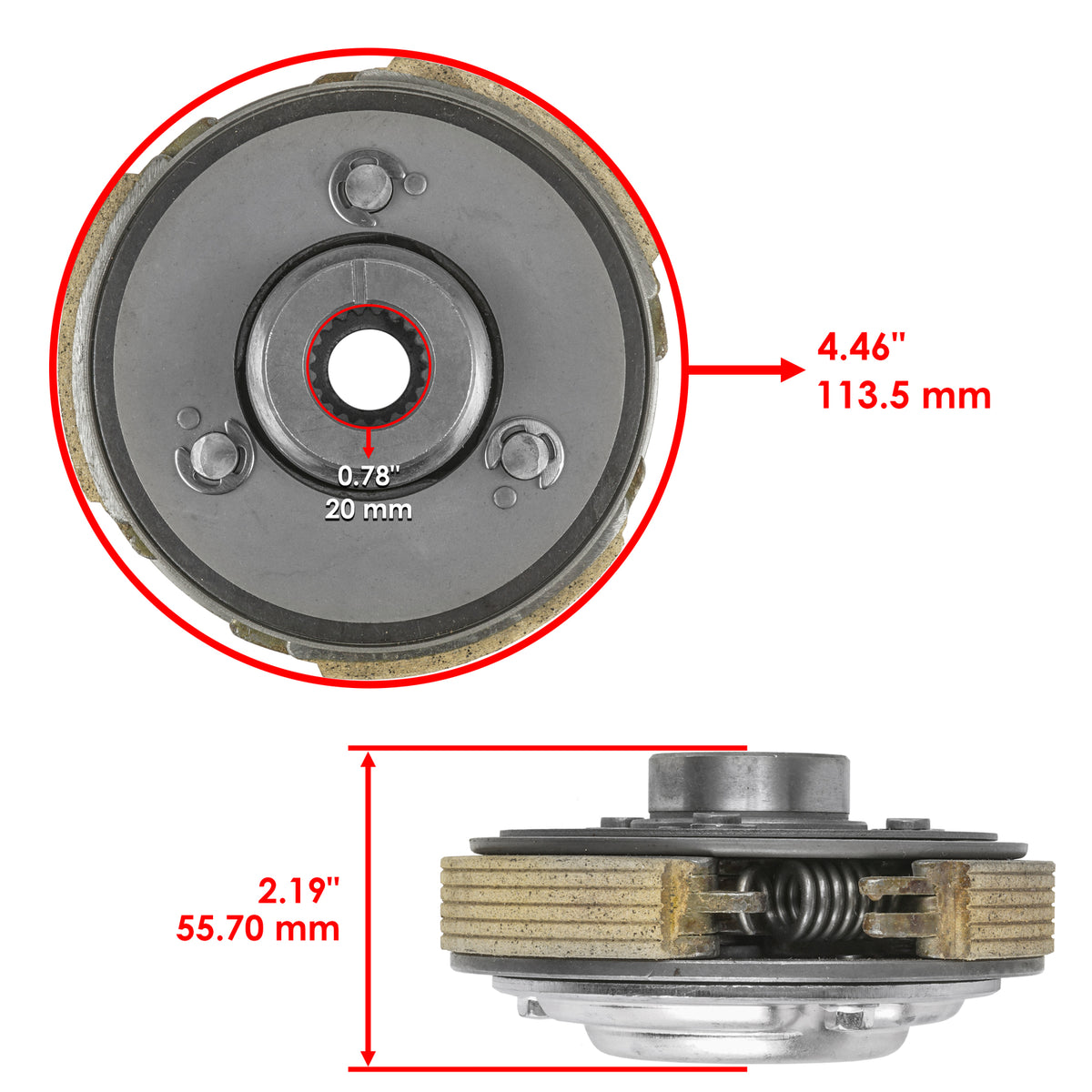 Centrifugal Wet Clutch Replacement for Honda TRX200SX FourTrax 1987–1988
