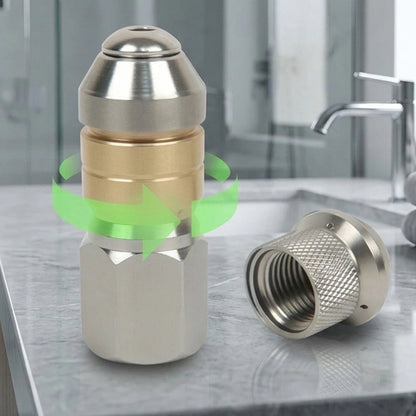 2X Stainless Steel Pressure Washer Nozzle for 360 Degree Rotation