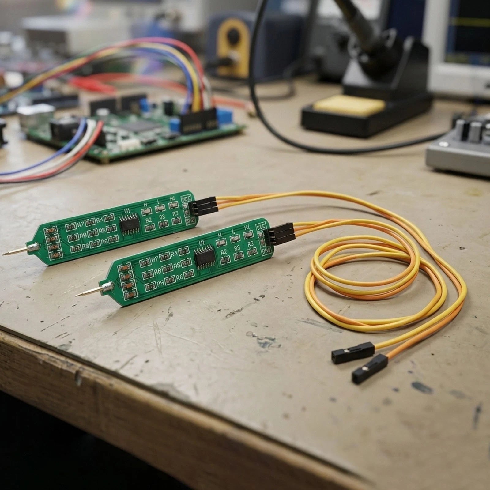 Digital Circuit Logic Probe with LED Indication for Automotive Use