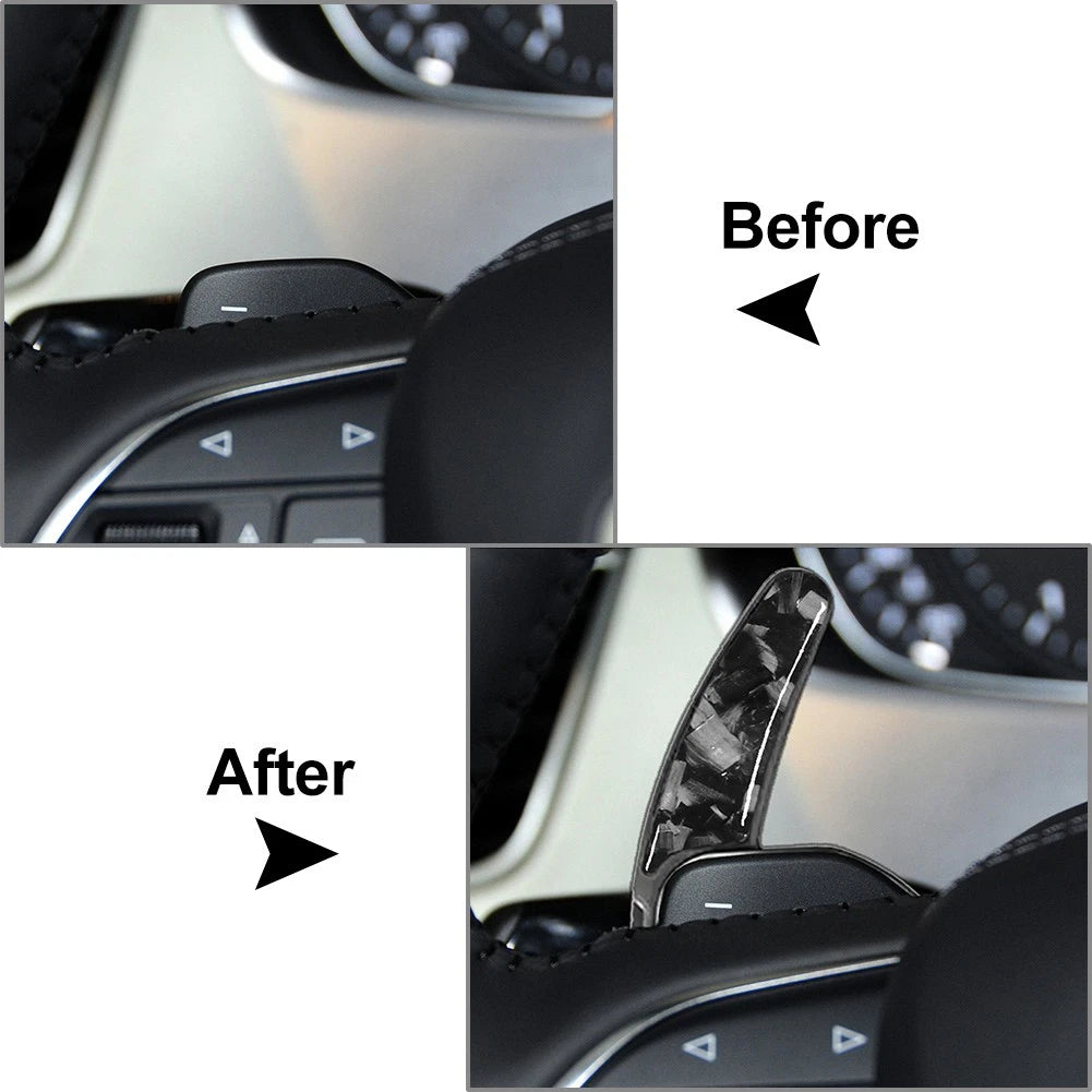 Steering Wheel Shift Paddle Extensions for Audi A3 A4 A5 A6 A8 Q5 Q7 S5 (2010–2020)