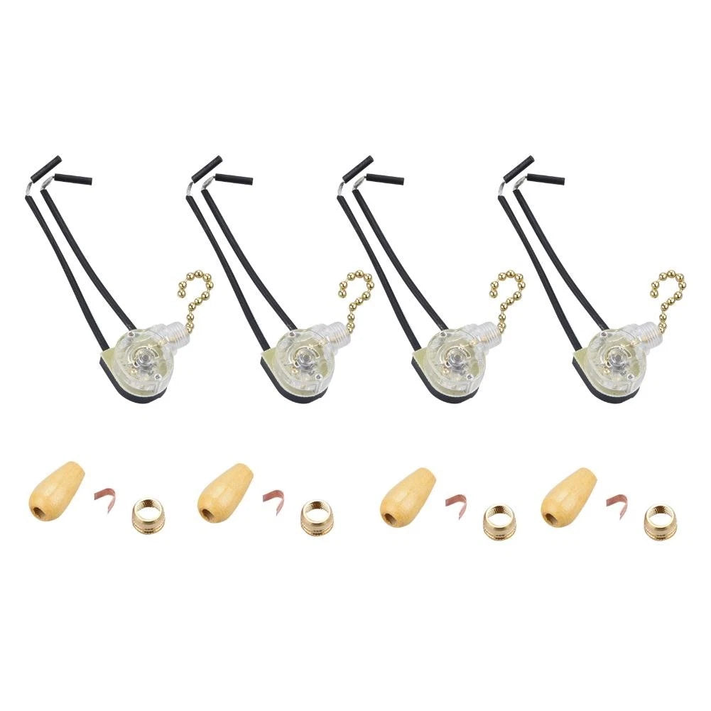 Set of 4 Replacement Ceiling Fan Wall Light Chain Pull Switches
