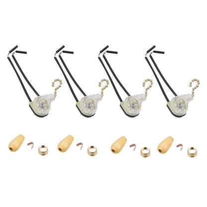 Set of 4 Replacement Ceiling Fan Wall Light Chain Pull Switches