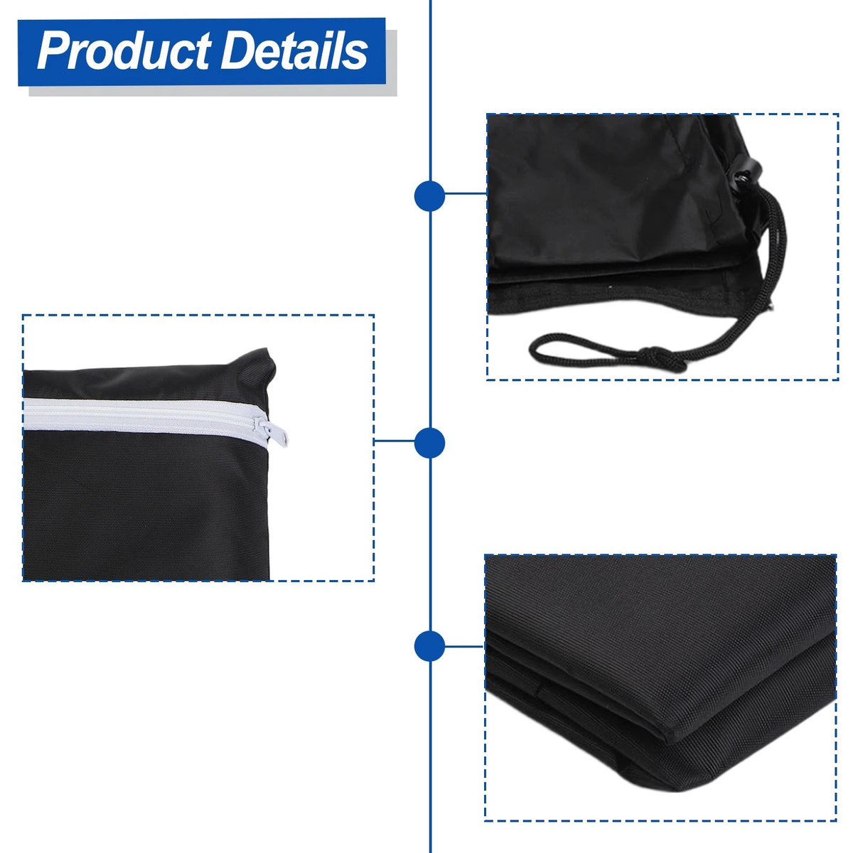 600D Oxford Fabric Patio Umbrella Base Cover for Windy Days Protection