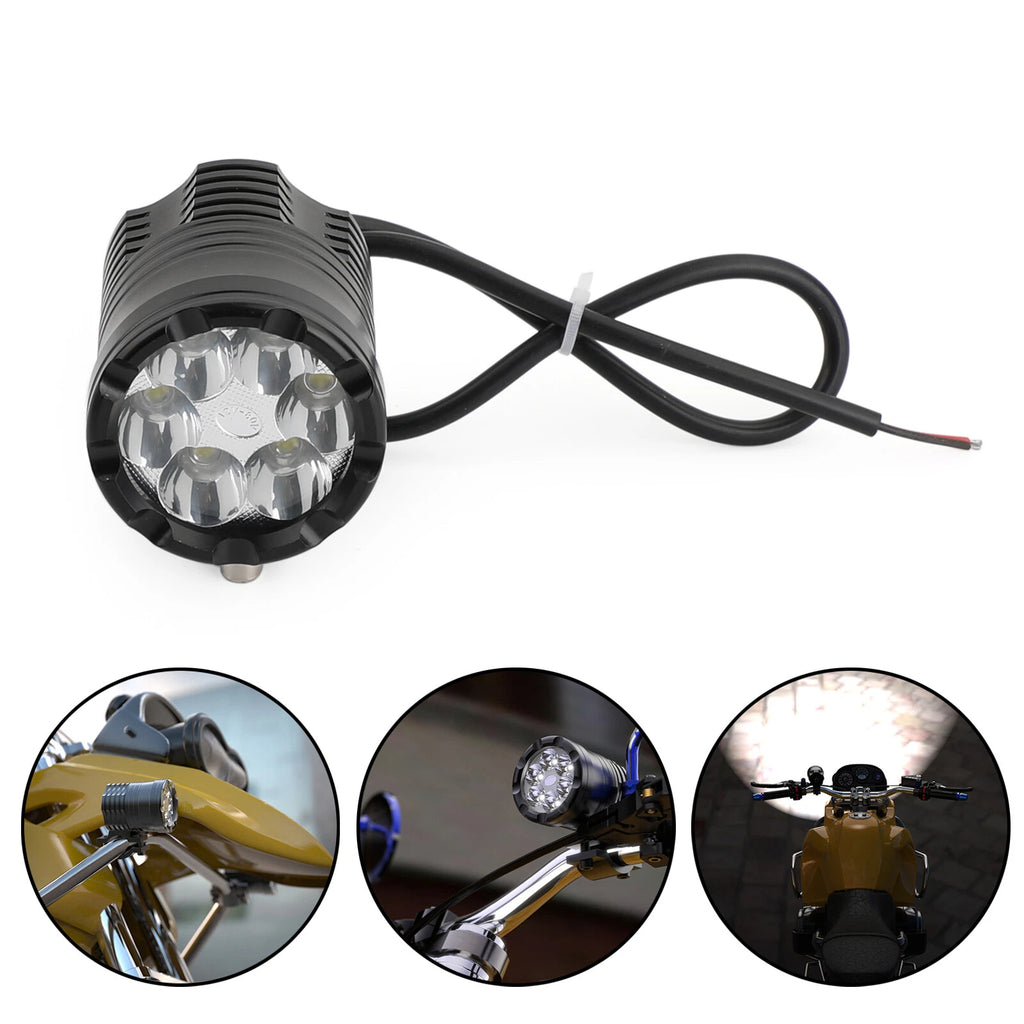 6 LED Front Headlight for Motorcycle/Bicycle (12V-80V)