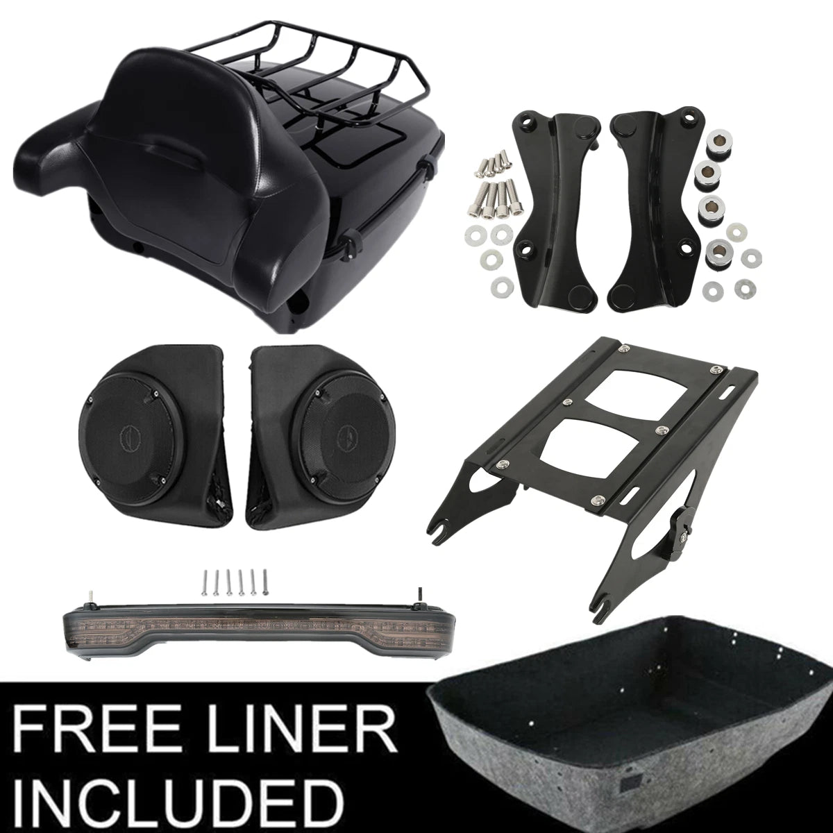 Trunk Rack Light Speakers for Harley Touring Electra Road Glide (2014–Present)