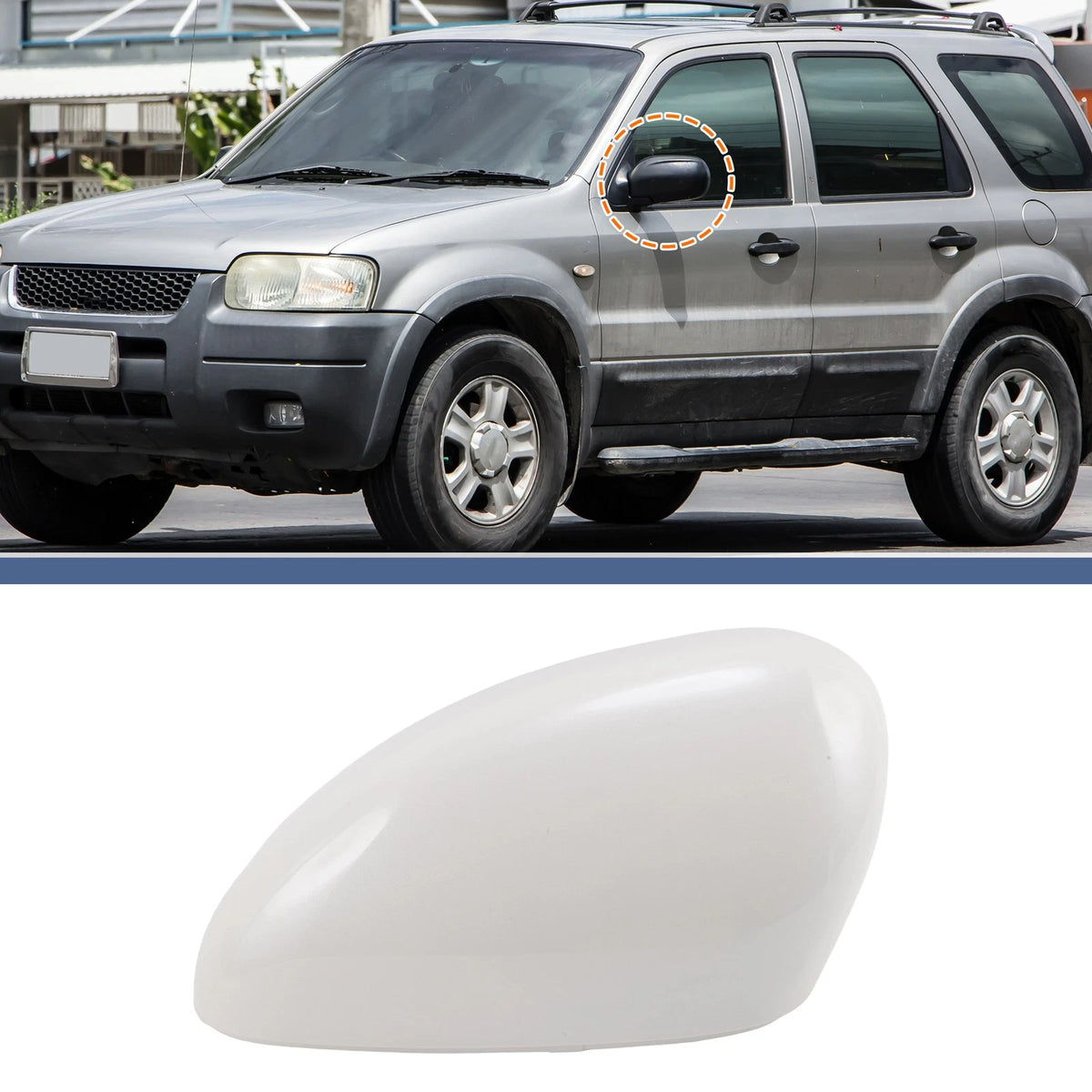 Left Driver Side Rearview Mirror Cover Cap for Ford Escape SE/SEL (2020–2024)