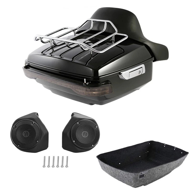 LED Light Speakers Backrest Rack for Harley Road Glide (2014–2026)