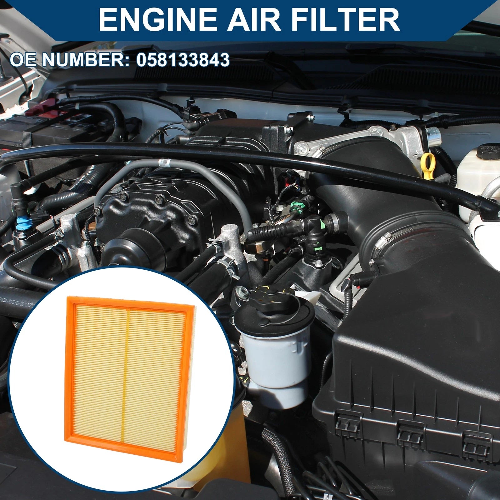 Engine Air Filter Replacement for Audi A4 A6 A8 (1996–2001)