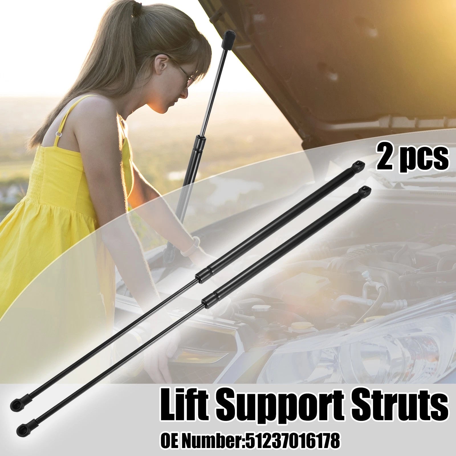 2pcs Front Hood Lift Support Gas Struts for BMW Z4 E85 (2003–2008)