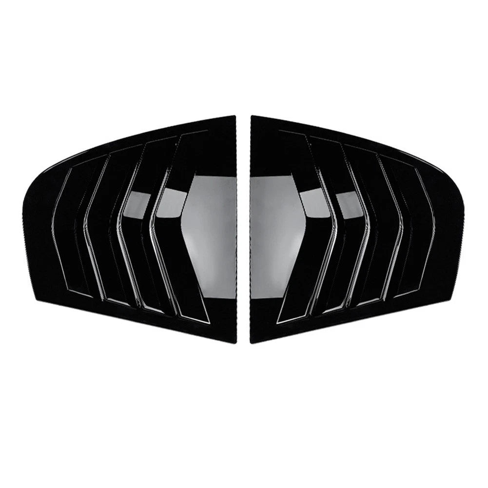 Gloss Black Rear Side Glass Shutter Cover for
