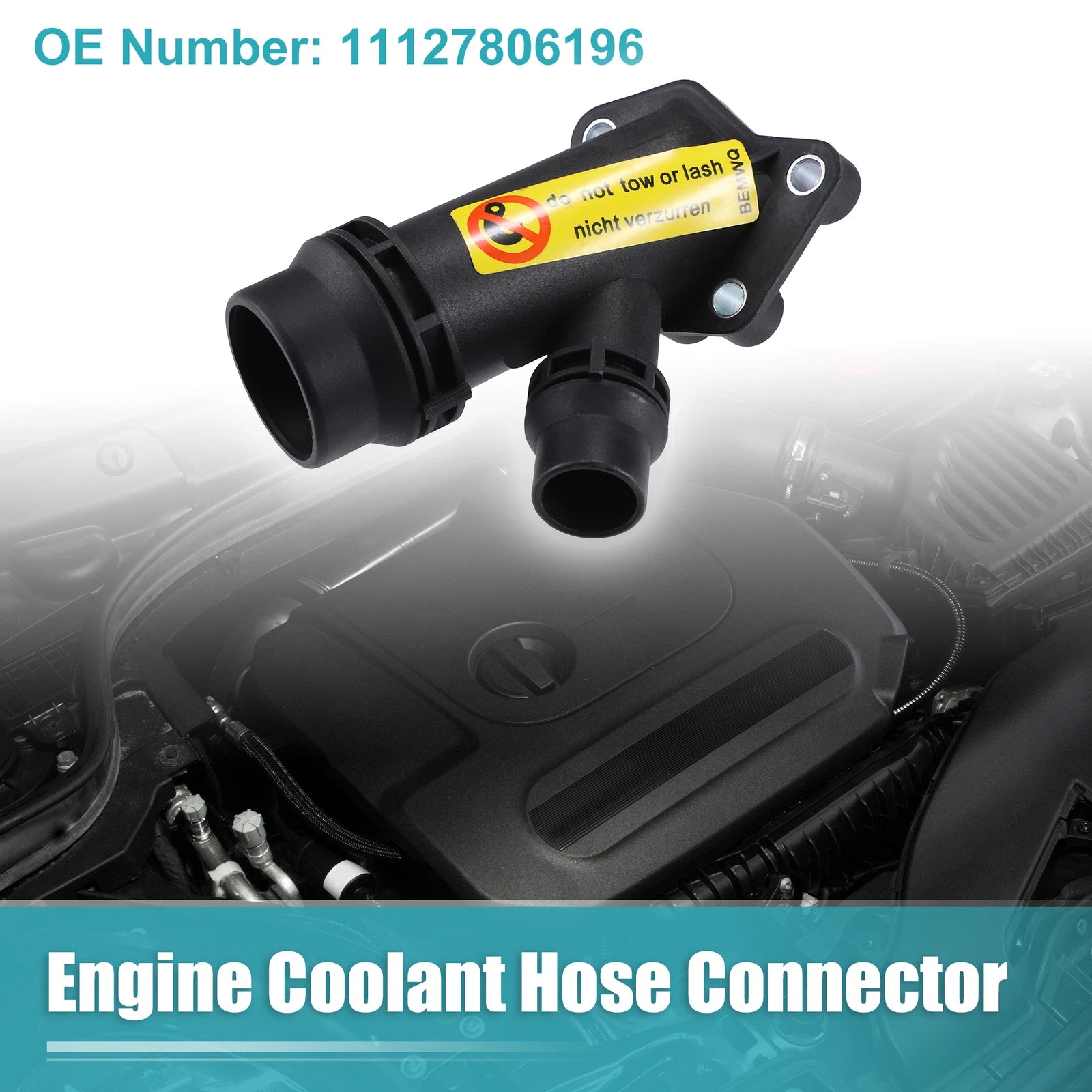 Engine Coolant Hose Connector for BMW E38 E39 E46 E65 E66 E67 (1995–2006) No. 11127806196