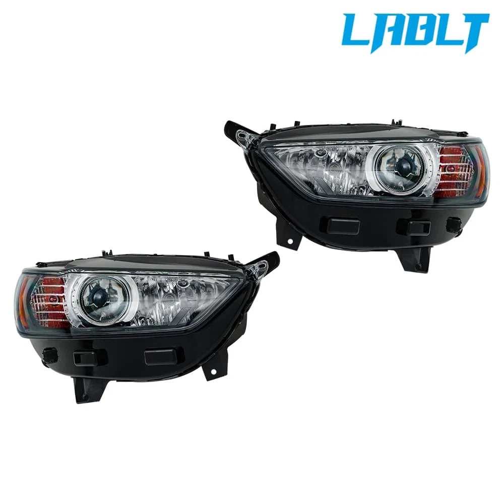 2X Black Housing Halogen Headlight Headlamp for Ford Fusion (2013–2016)