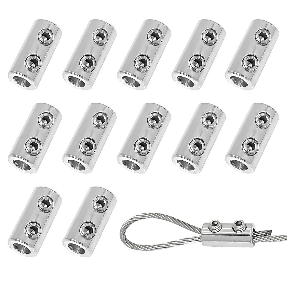 Set of 4 Clothesline Wire Rope Clips with Hex Screws