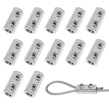 Set of 4 Clothesline Wire Rope Clips with Hex Screws