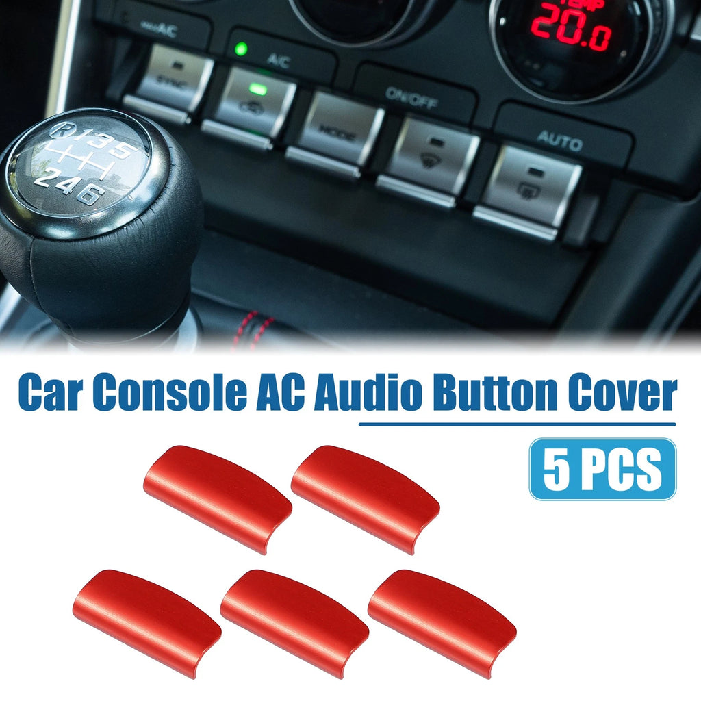 Console Multimedia Button Cover for Toyota GR86 for Subaru BRZ (Red Set) (2017–2025)