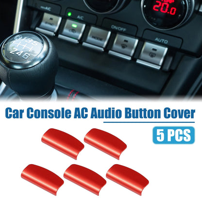 Console Multimedia Button Cover for Toyota GR86 for Subaru BRZ (Red Set) (2017–2025)
