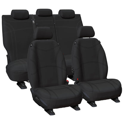 Set of 2 Front and Rear Black Neoprene Seat Covers for Mazda BT50 (2011–2019)