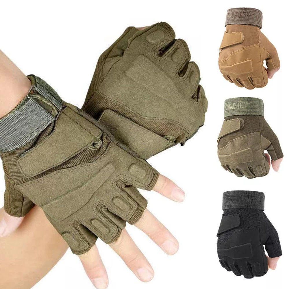 Motorcycle Motocross Gloves for Motorbike Racing (Fingerless Tactical)