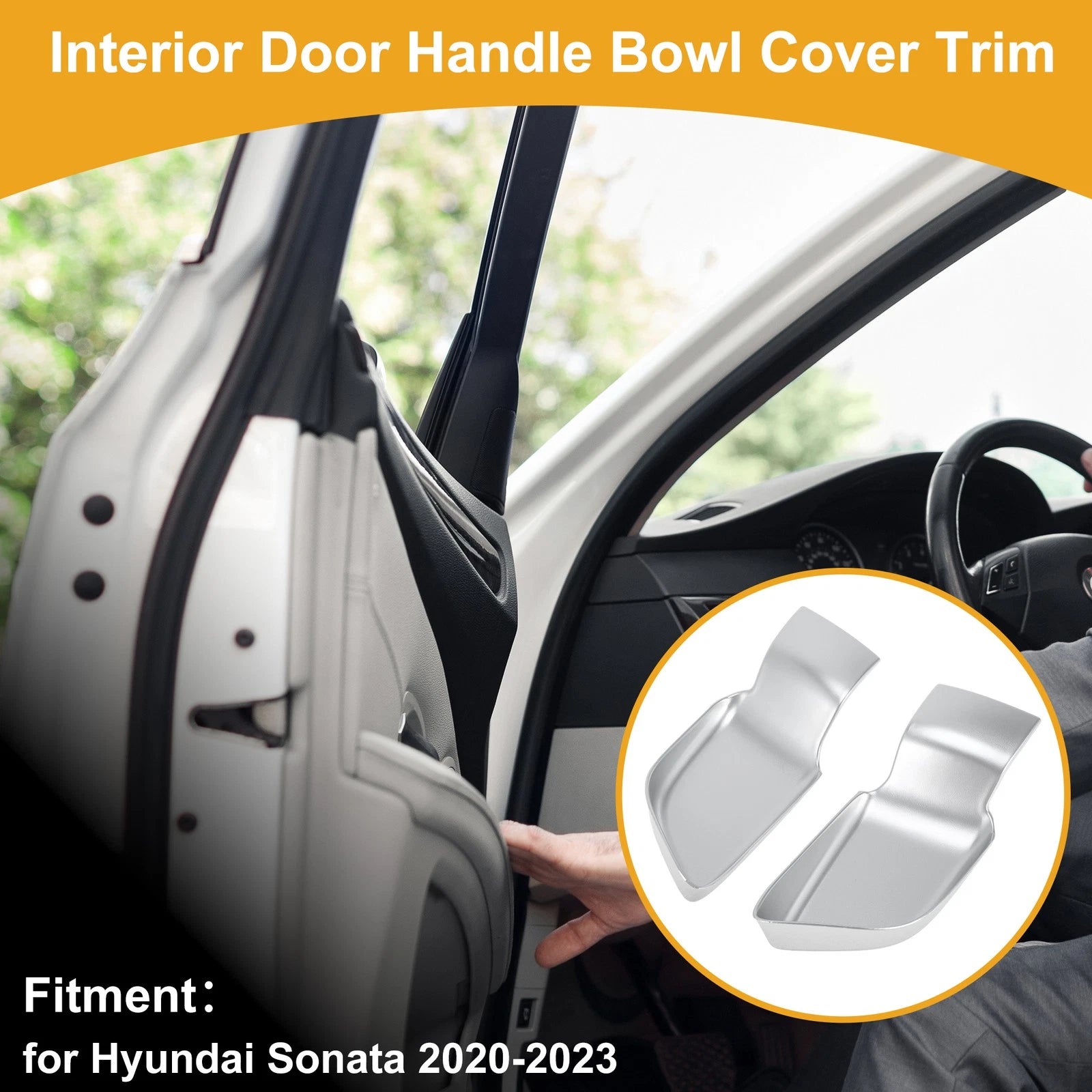 Interior Door Handle Bowl Cover Trim Replacement for Hyundai Sonata (2020–2023)