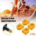 Silicone Crank Boot Protector Set for Bicycle Cycling Crank Arm (Yellow)