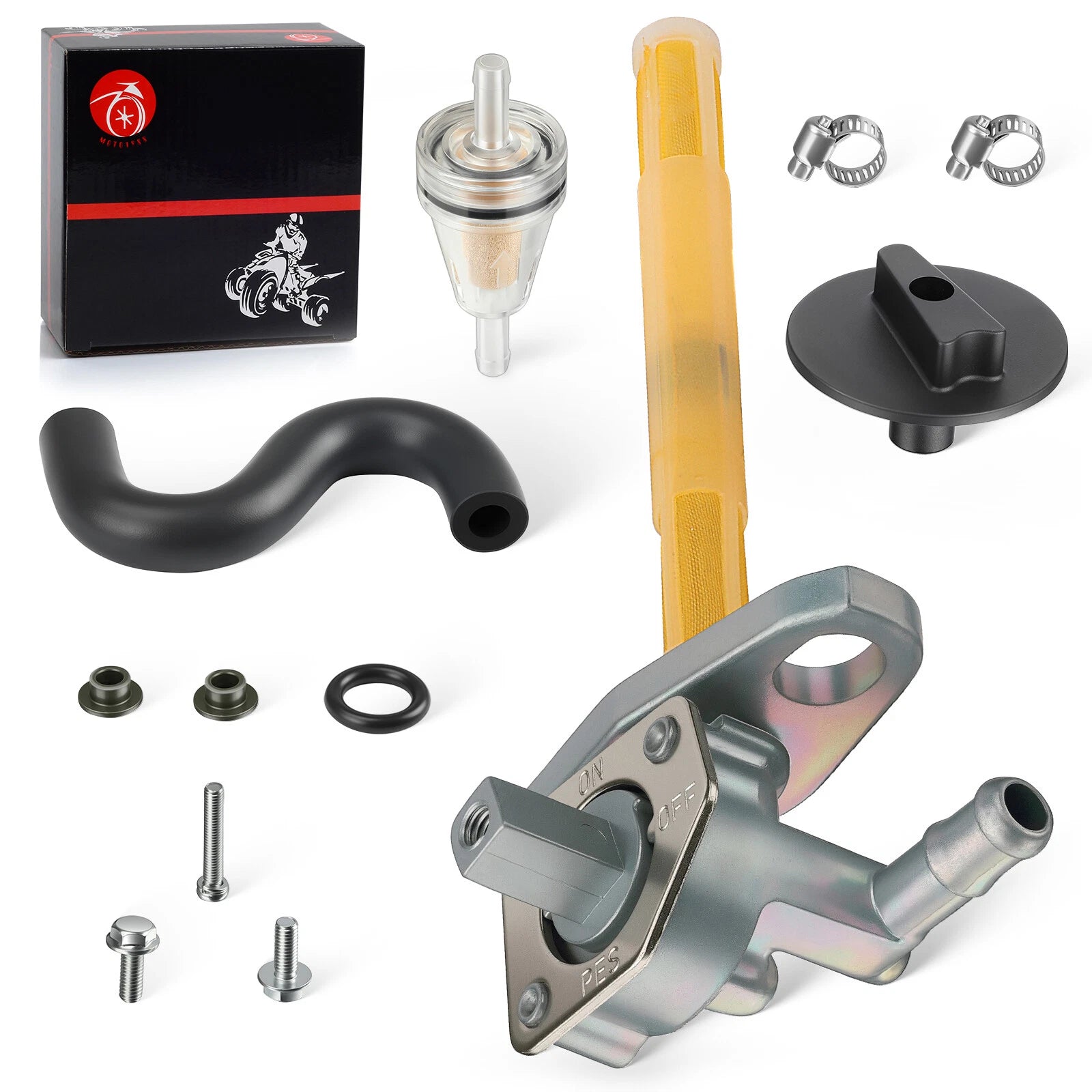 Gas Fuel Valve Petcock & Line Hose Tube for Honda Sportrax 400 TRX400 (1999–2014)