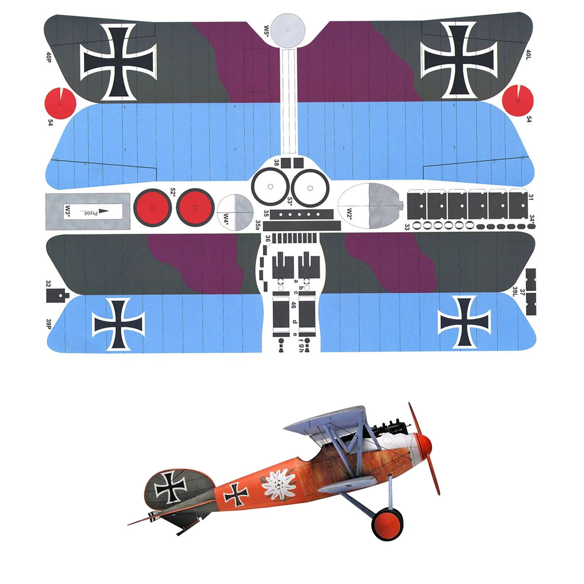 1:33 Britain Albatross D.V Fighter Model Kit (Military Puzzle)