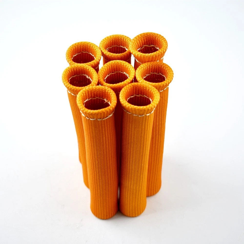 Universal Plug Wire Protector Sleeve Heat Shield Cover - Orange