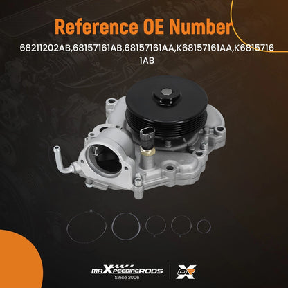 Water Pump for Jeep Grand Cherokee, Ram 1500 (2014–2018) 68211202AB