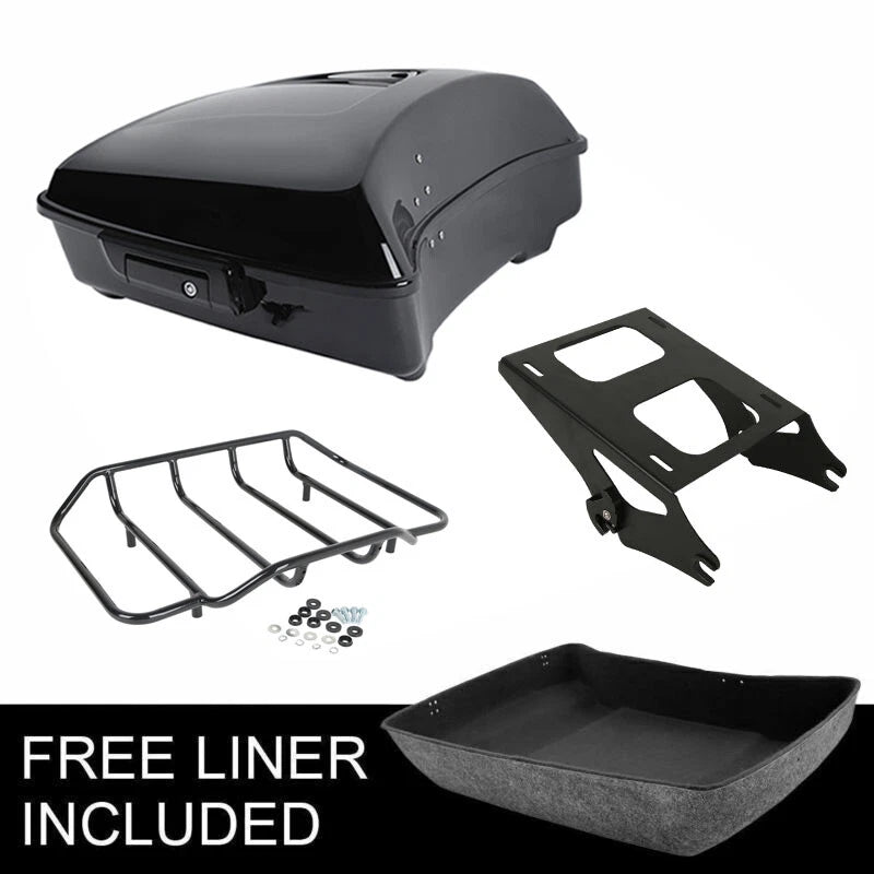 Chopped Trunk Backrest Mount Rack for Harley Touring Road Glide (2014–2026)