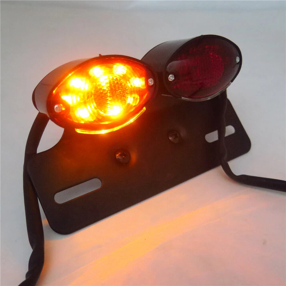 Custom Motorcycle Brake License Plate Tail Light with Turn Signal