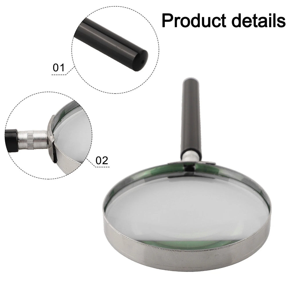 2X 2-Inch Magnifying Glass with 5X Magnification