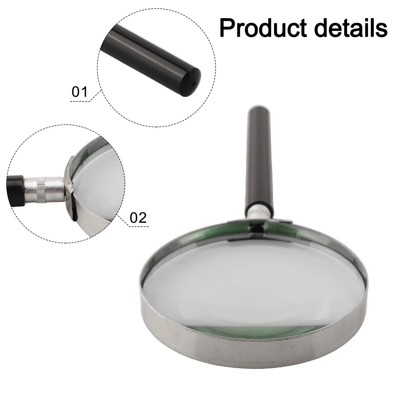 2X 2-Inch Magnifying Glass with 5X Magnification