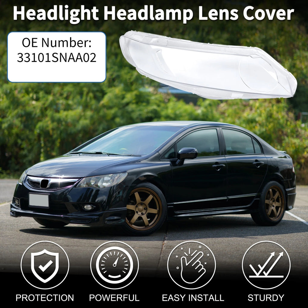 Headlight Lens Cover Front Right Replacement for Honda Civic (2006–2011)