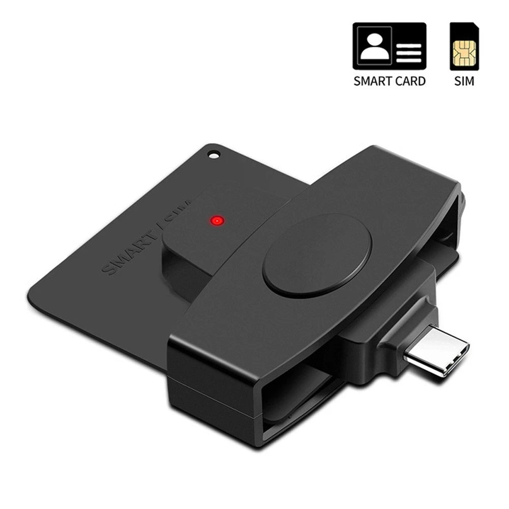 USB-C Smart Card Reader for DOD ID Credit Card (CAC)