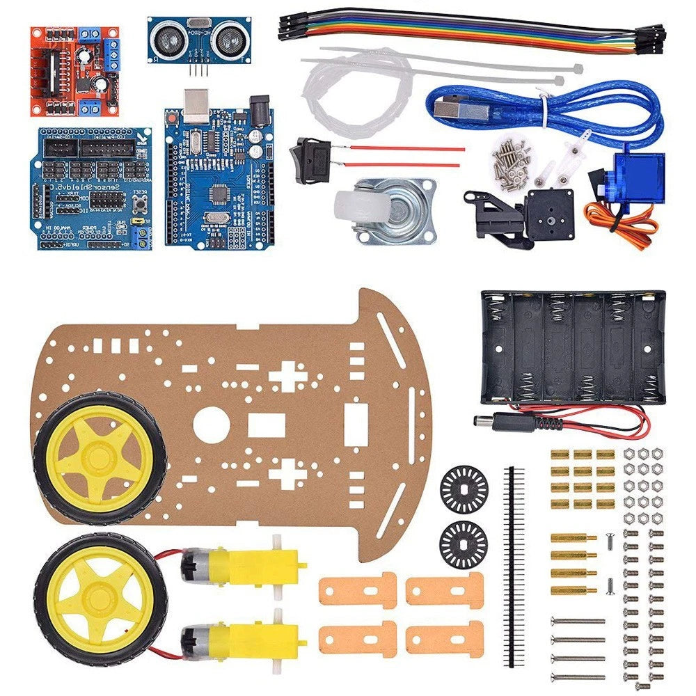 Obstacle Avoidance Robot Kit with DC Geared Motor 48W