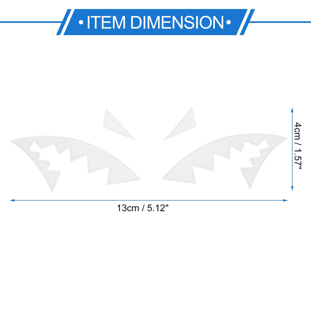 Reflective Bumper Decal for - Shark Mouth Design