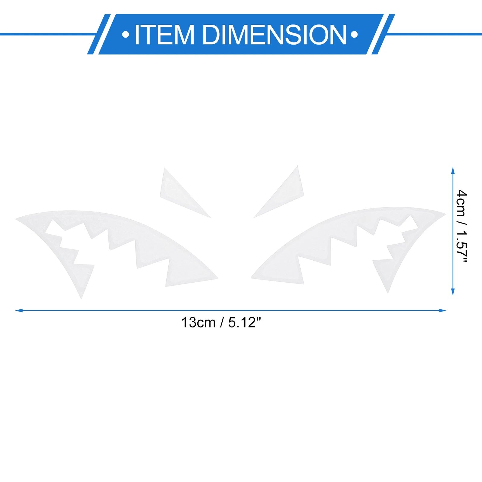 Reflective Bumper Decal for - Shark Mouth Design