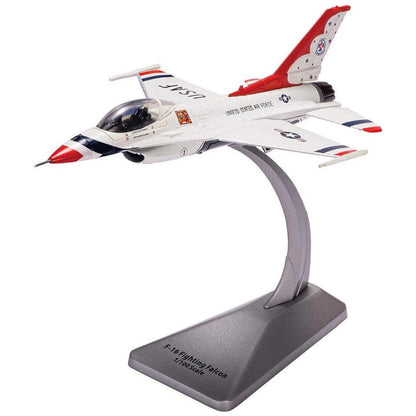 F-16 Thunderbirds Fighter Model Desk Decor 1/100 Scale with Stand