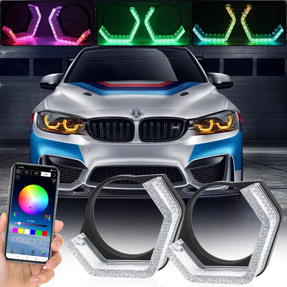2Pcs RGB LED Angel Eyes for