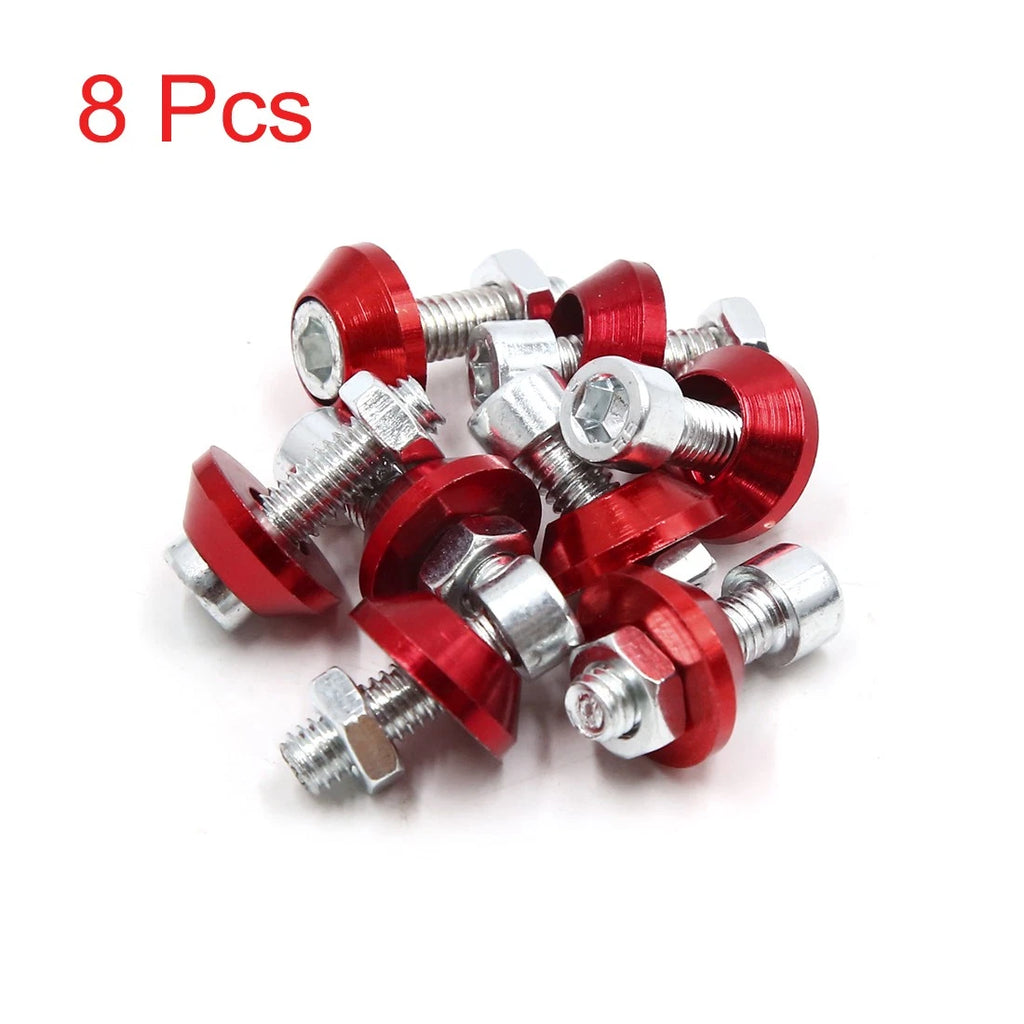 License Plate Frame Screw Bolt Set M6x1.0 for Motorcycle (8 Pack) (2000–2026)