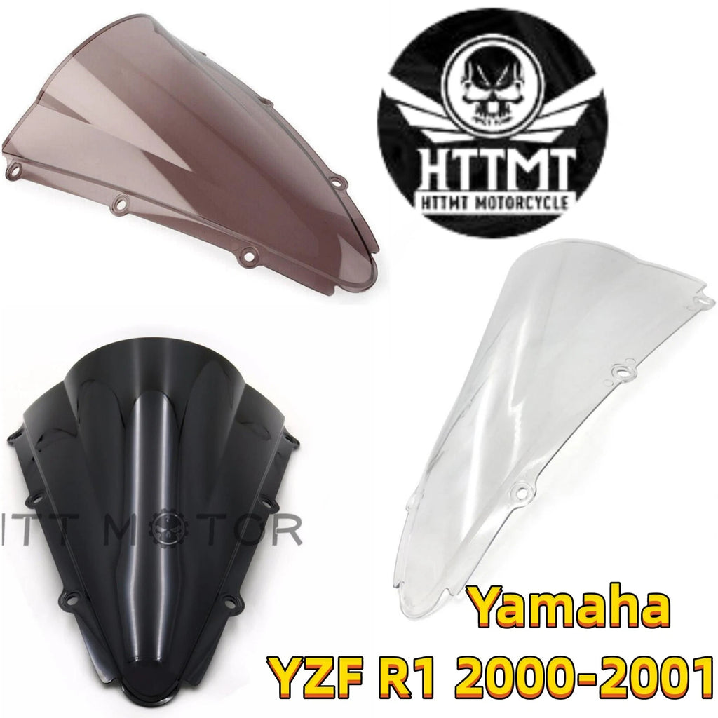 Double Bubble WindScreen for Yamaha YZFR1 (2000–2001) Clear/Black/Smoke